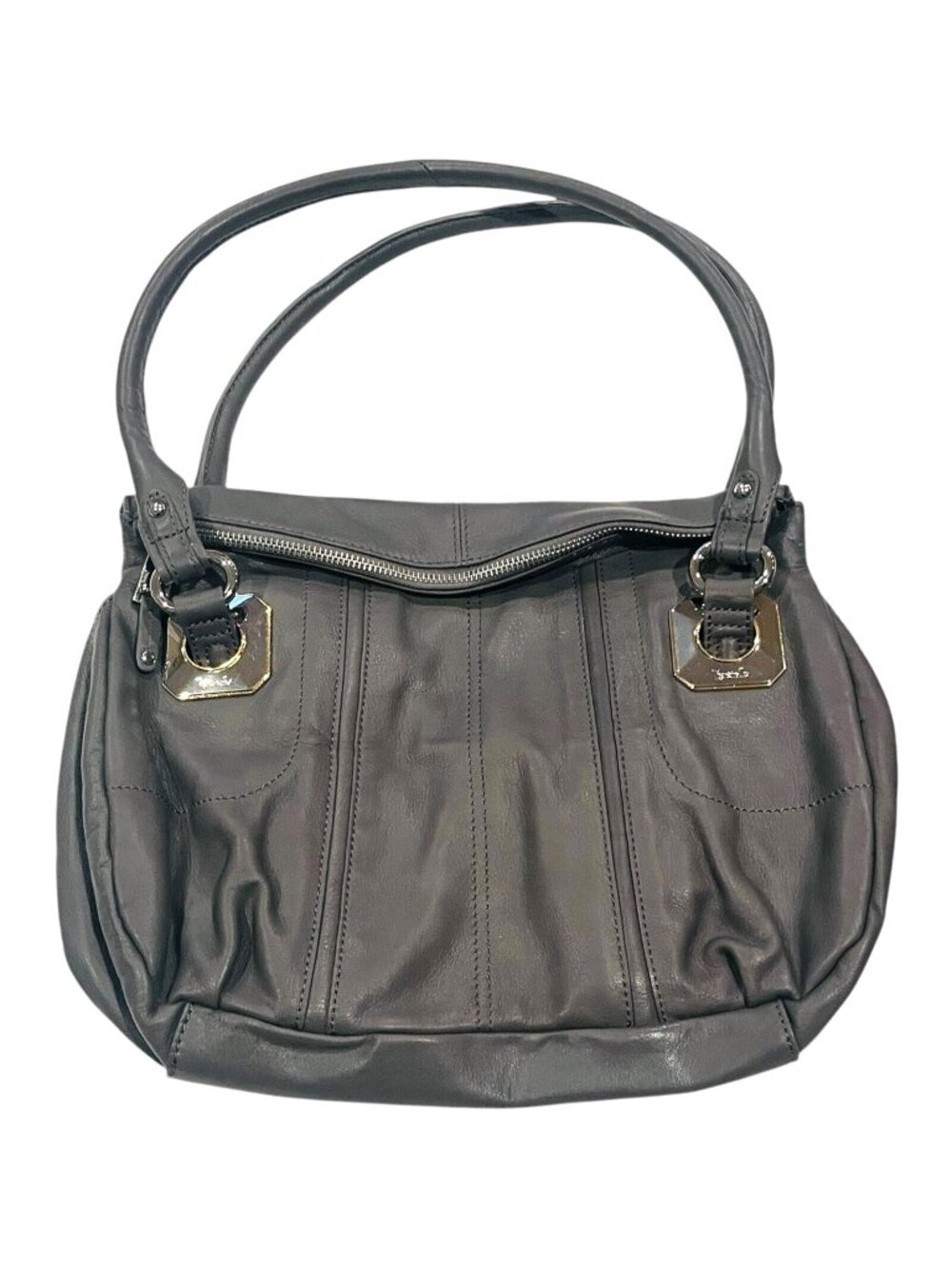 TIGNANELLO Genuine Leather Gray / Grey Women's Purse - NEW - Picture 2 of 7